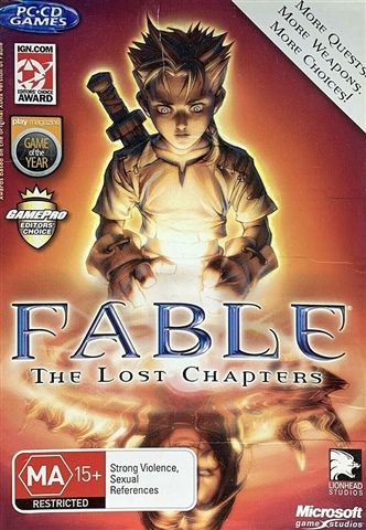 Jeu PC Fable The Lost Chapters (4 CD) - Version Française - RPG Microsoft - Très Bon état